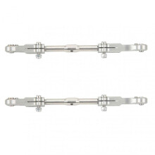 2pcs RC Rear Upper Suspension Pull Rod Aluminum Alloy Silver Accessories for Corally Kronos 6S 1/8 RC Car