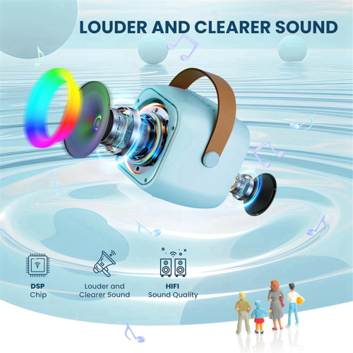 Karaokemachine, Bluetooth-luidspreker met 2 draadloze microfoons 2