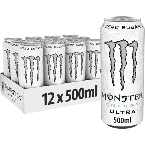 Monster Energy Ultra White Zero 12 x 500ml Cans