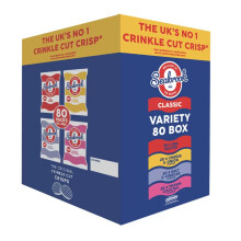 Seabrook 80 Pack Crisps Mixed Flavours Snack Box, 25g Bags