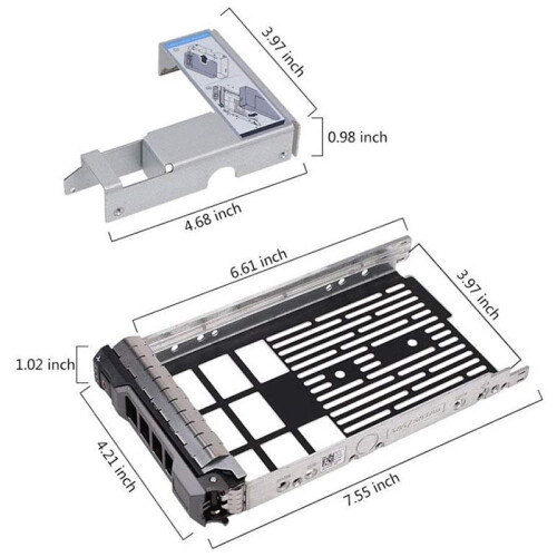 3,5-Zoll-Festplatteneinschub für PowerEdge-Server – mit Adapter 1