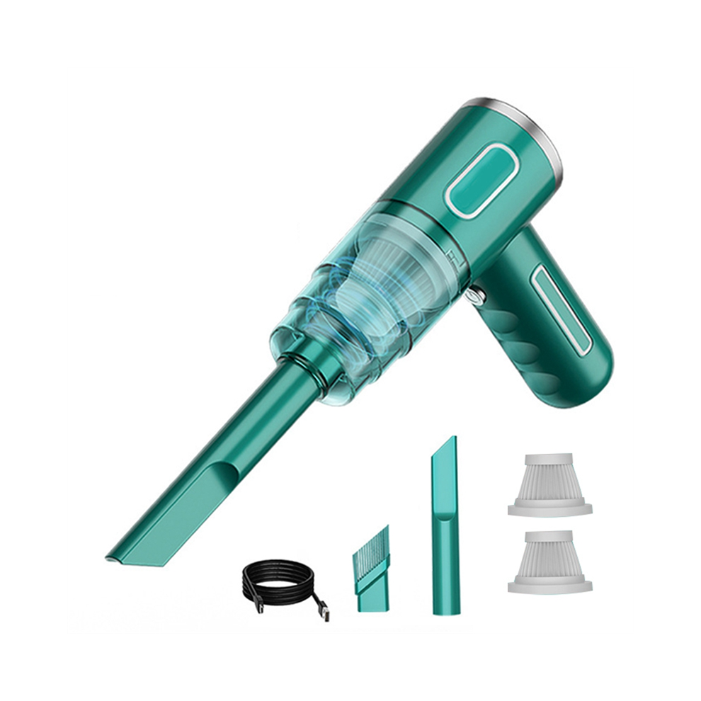 Aspirateur de voiture sans fil à main pour la maison et la voiture, double usage, vert