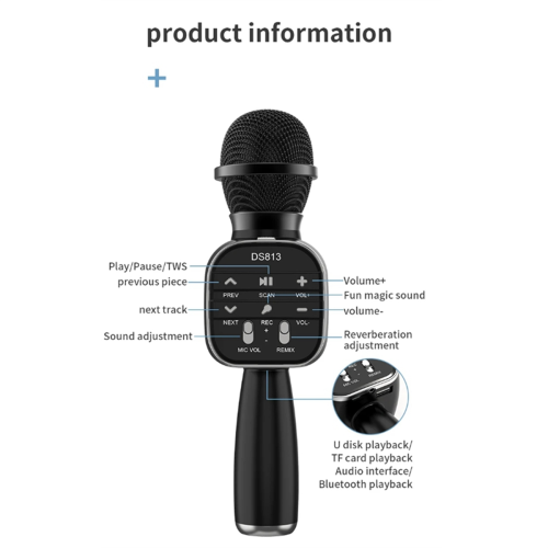 Ασύρματο μικρόφωνο Bluetooth για παιχνίδια για DS813 Home KTV 2