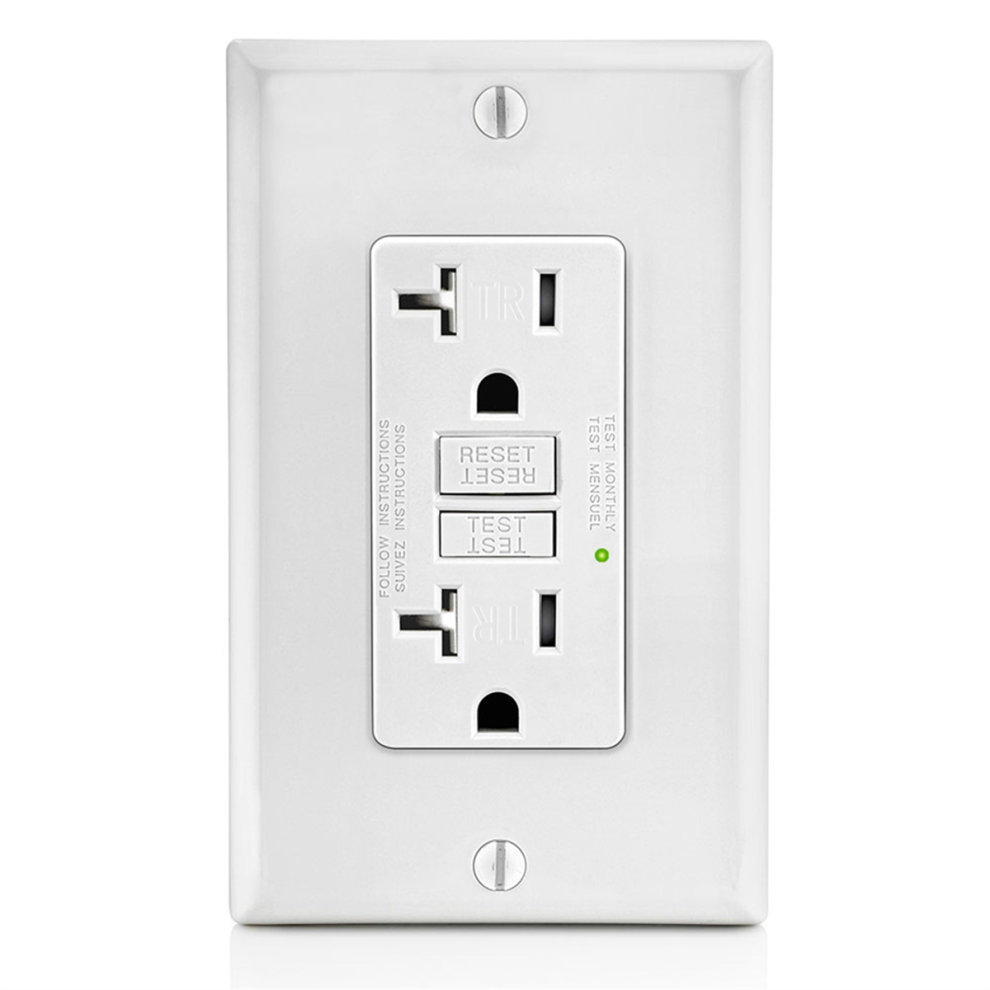 Gfci Outlet 20A, Gfi Electrical Receptacle With Led Indicator 4853123284880