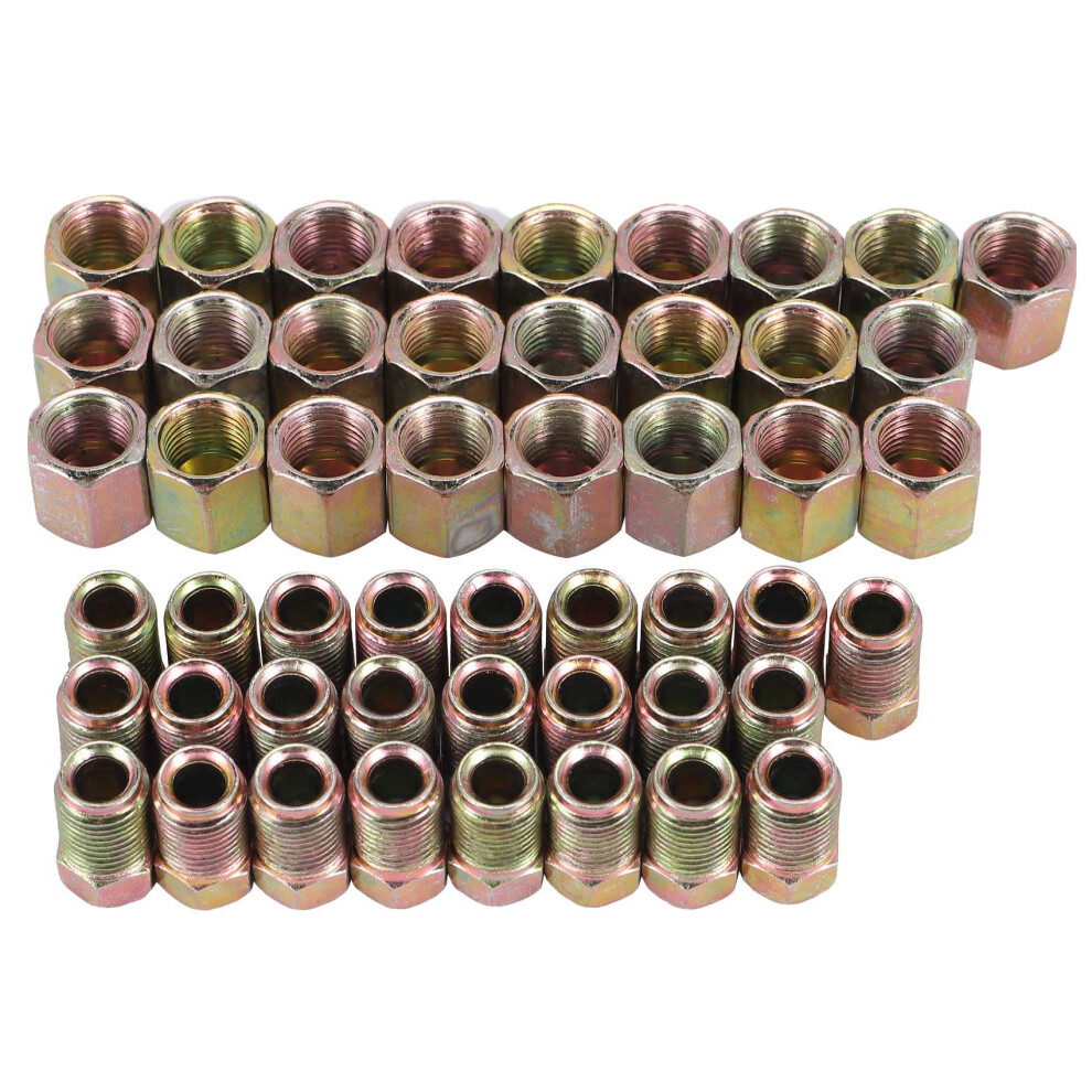 50Pcs Male/Female End Union Brake Pipe Screw Nuts M10x1mm 3/16Inch Od 4853123289625
