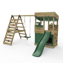 Rebo Lookout Tower with Swing and Climbing Wall and 6ft Slide - Ascent