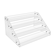 4Tier Clear Acrylic CD Holder Cascading CD Storage Rack,Display Rack