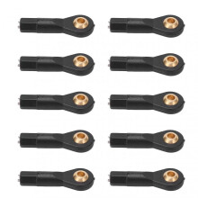 10Pcs RC Tie Rod Ball Head Light Weight Wear Resistant Plastic Accurate Size M3 Tie Rod End Ball Joint for 1/10 1/12