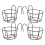 4Pcs Hanging Railing Pot Holders Plant Iron Racks Small 3