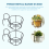 4Pcs Hanging Railing Pot Holders Plant Iron Racks Small 6