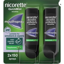 Nicorette Quickmist 1mg Mouthspray Freshmint 2 Unit Quit Vaping Aid