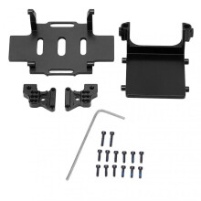 RC Rear Shock Tower Aluminium Alloy ESC Bracket Battery Tray for AXIAL 1/24 SCX24 Replacement for Ford Bronco Black