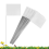 50Pack Marking Flags, White Yard Flags 15x4x5Inch, Marker Flags 1