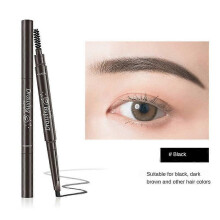 (01  Natural Black) Waterproof Eyebrow Pencil High Quality Material Extremely Fine Eyebrow Pencil Coffee Beauty Cosmetics Natural Eyebrow Pencil