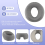 Cuscino ergonomico in memory foam per centro estetico grigio 6