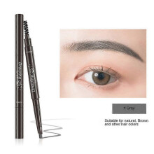 (04  Gray) Waterproof Eyebrow Pencil High Quality Material Extremely Fine Eyebrow Pencil Coffee Beauty Cosmetics Natural Eyebrow Pencil
