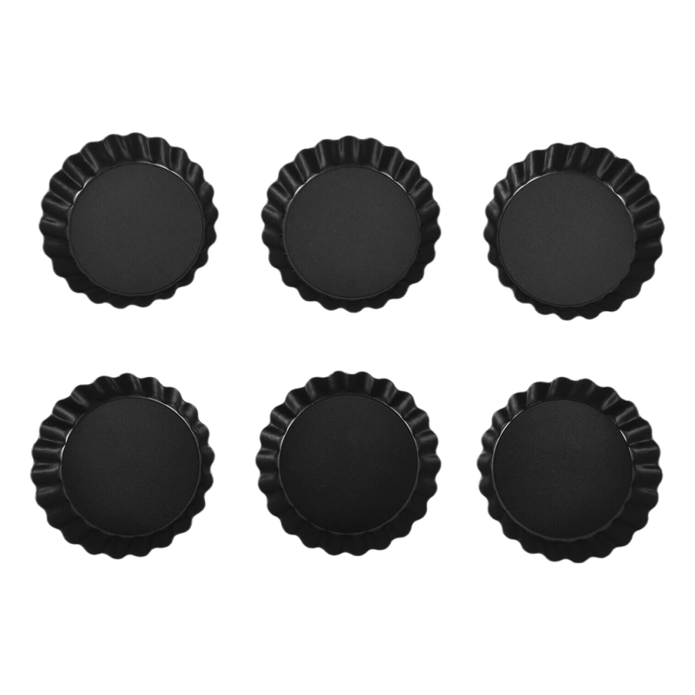 6 Moldes Para Tartaletas De Huevo, Mini Moldes Para Tartaletas De 3 Pulgadas Con Fondo ExtraíBle-image