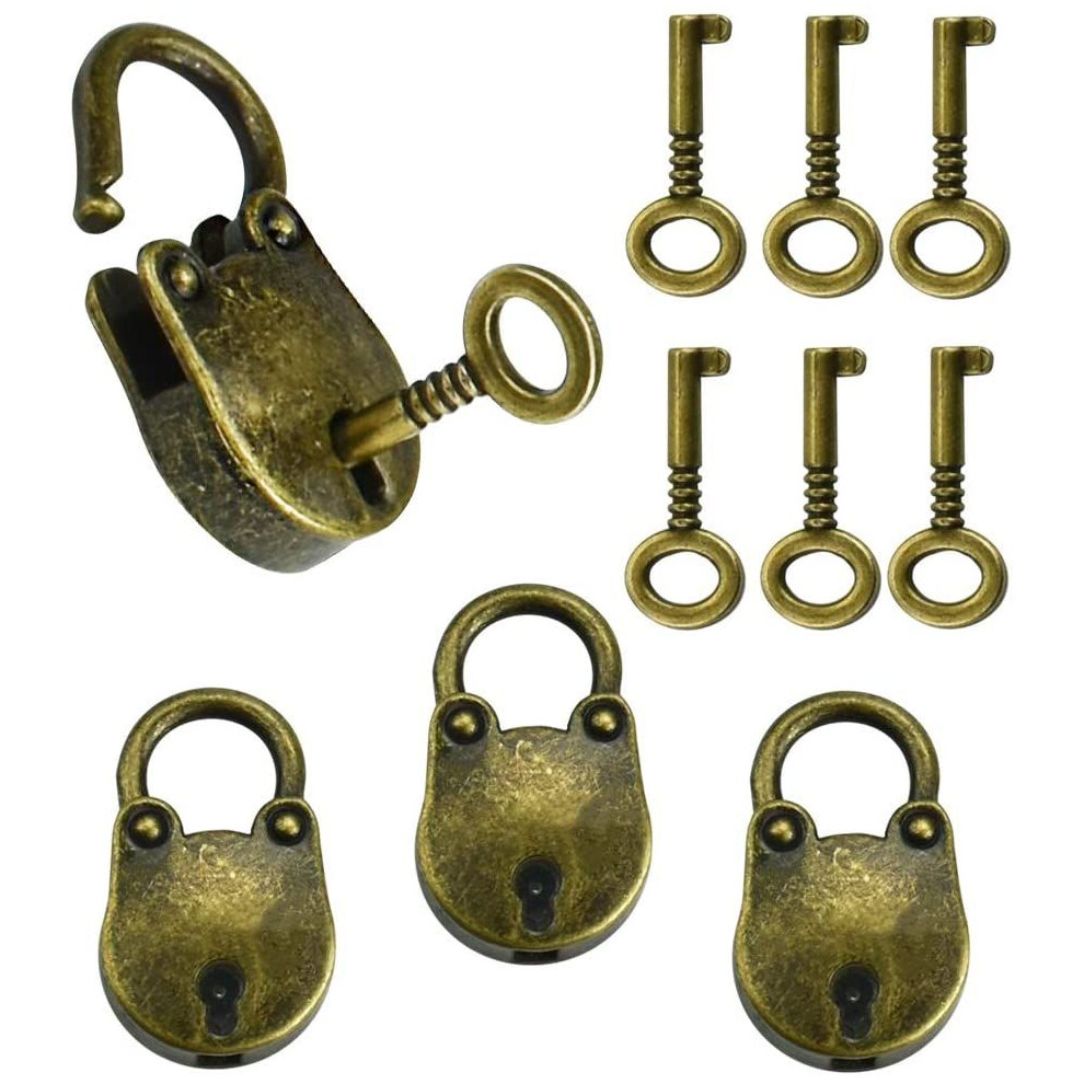 Petit cadenas 7 pièces, serrure de valise en laiton avec revêtement multicolore et clé pour bagages, sac à dos, casier de salle de sport
