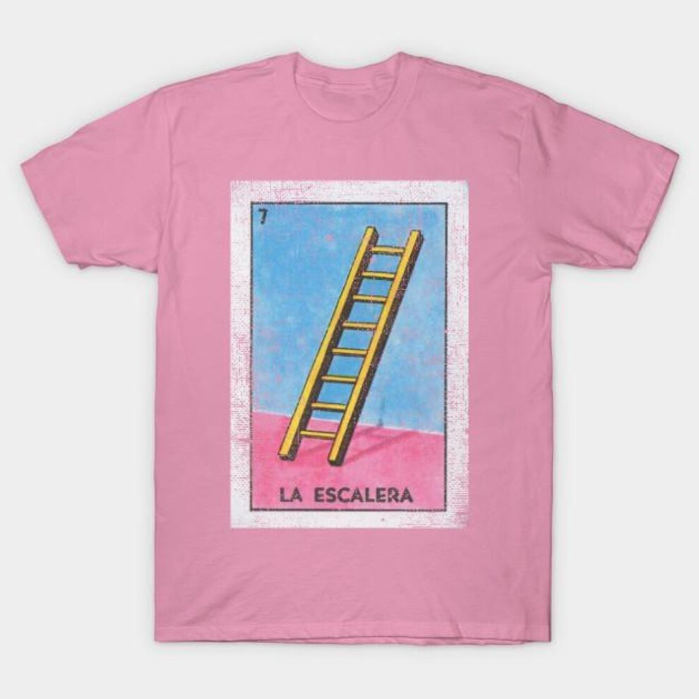 (4XL, pink) T Shirt Women La Escalera Mexican Loteria Bingo Card Harajuku Print Kawaii Tshirt Summer Short Sleeve Female T-shirt Top Tee