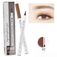 (A03) Microblading Tattoo Eyebrow Pencil 3D Liquid Eye brow Pen 4 Fork Tips Waterproof Natural Long Lasting  EyeBrow Makeup TSLM1