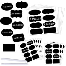 Étiquettes autocollantes rectangulaires imperméables et réutilisables pour garde-manger, 5,1 x 7,6 cm, noires, avec code couleur, pour bocaux