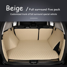 (Beige) Hoge kwaliteit! Complete set kofferbakmatten voor de Nissan X-trail T32 7-zits 2019, duurzame kofferbak.