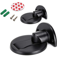 2er-Pack schwarze magnetische Türstopper, Bodenmontage, unsichtbarer Türhalter aus Edelstahl, sanftes Schließen und robustes Türschloss