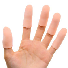 12er-Pack Gel-Fingerschützer zum Schutz der Fingerspitzen, bei Handekzemen, rissiger Haut und mehr (Champagnerfarbe)