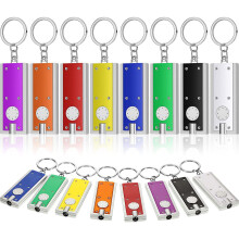 16er-Pack Mini-LED-Schlüsselanhänger-Taschenlampen, verschiedene Farben, ultrahelle Taschenlampe, tragbare Schlüsselanhänger-Taschenlampe