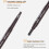 (Medium CoffeeDeep Coffee  2) 2PCS Double-end Waterproof Eyeliner Eyebrow Pencil Pen Brush Makeup Tools New 5