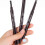 (Medium Coffee Light Coffee) 2PCS Double-end Waterproof Eyeliner Eyebrow Pencil Pen Brush Makeup Tools New 2