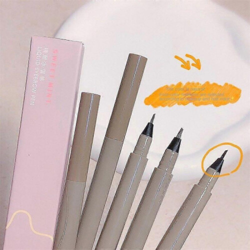 (Grey brown) Liquid Eyebrow Pencil Quick-Drying High Color Rendering Modify Natural Drawing Wild Eyebrow 1