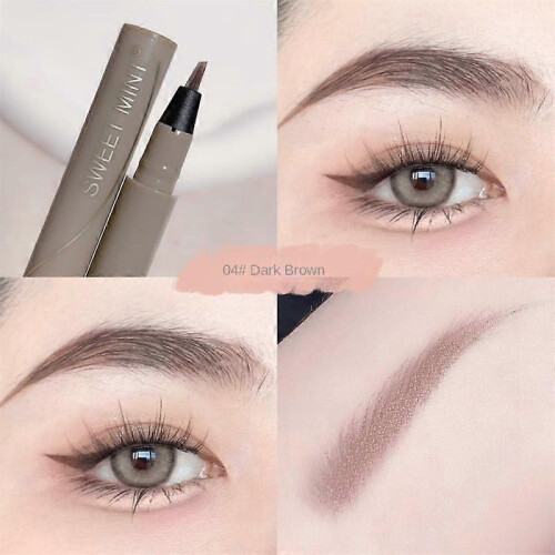 (Dark brown) Liquid Eyebrow Pencil Quick-Drying High Color Rendering Modify Natural Drawing Wild Eyebrow 1