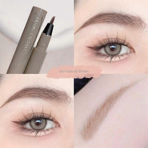 (Natural brown) Liquid Eyebrow Pencil Quick-Drying High Color Rendering Modify Natural Drawing Wild Eyebrow 1