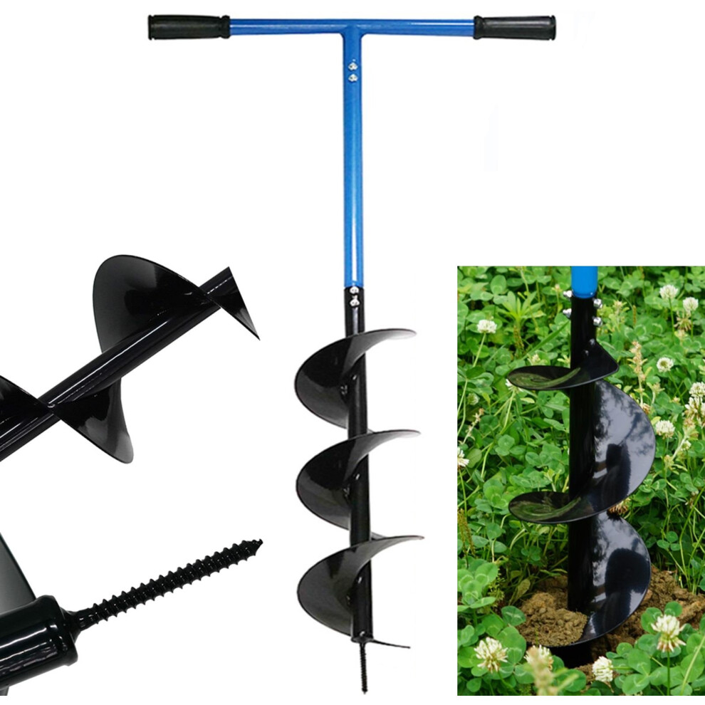 Manual Garden Earth Auger 150mm Fence Post Hole Digger Soil Hand Drill