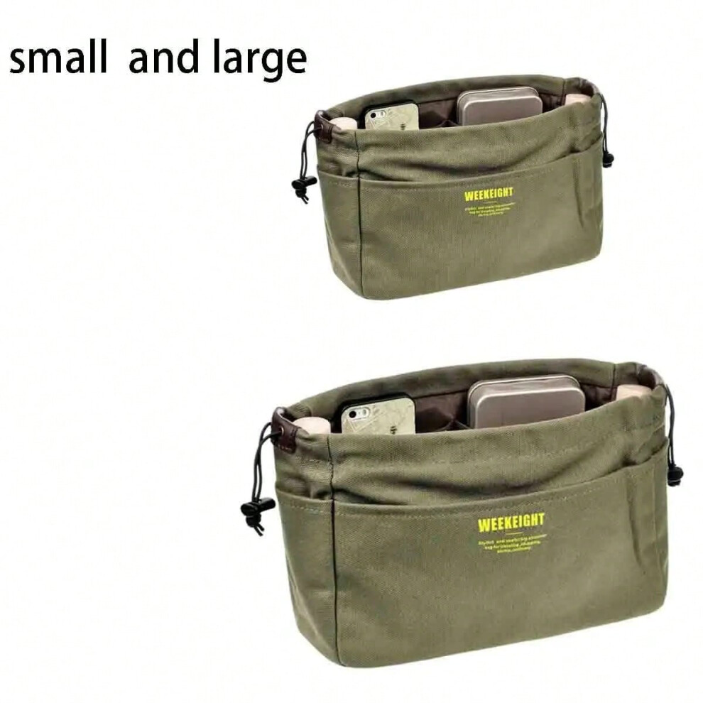 (Set B) Travel Practical Portable bags Inner Bag Makeup Bags Waterproof Canvas Storage Bags Large Capacity Inner Bags Inner Lining Bags