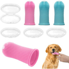 Hundezahnbürste 8 Stück Haustierzahnbürste Silikonzahnbürste für Hunde