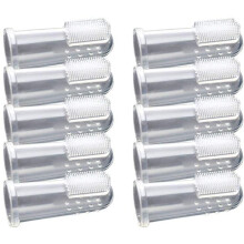 10 Stück Silikon-Fingerzahnbürste für Haustiere