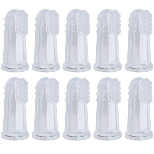 Set mit 4 weichen Silikonzahnbürsten