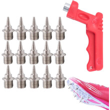 50er-Pack Stahlspikes, 1/4 Zoll Spike-Stollen mit Schraubenschlüssel für Lauf- und Sprintschuhe, kurze Ersatz-Stahlstollen