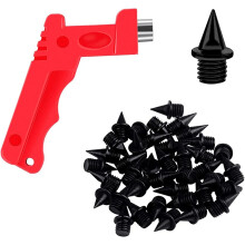 50er-Pack 1/4-Zoll-Edelstahl-Trackspikes mit 1 Spike-Schlüssel