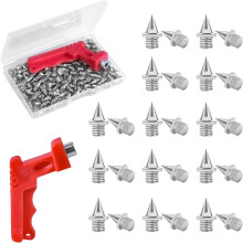 82 Stück 6,35 mm Cross Country Spikes, 4 Arten von Stahlspikes für Pyramidenbahn, Weihnachtsbaum, Tartan, Springen