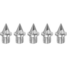 Ersatz-Spikes aus hohlem legiertem Stahl, 6,35 mm, für Sprint-Laufschuhe, silberfarben, 5 Stück