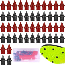 100er-Pack 6,35 mm Edelstahl-Spikes für Laufbahn und Cross Country mit Spike-Schlüssel