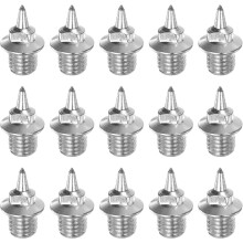 15er-Pack 6,8 mm Stahl-Ersatzspikes für Sprint Short-Laufschuhe, Silber