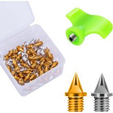 1/4 Zoll Track Spikes, 100 Stück Stahl-Ersatzspikes für Laufschuhe und Spike-Schlüssel für Sportschuhe