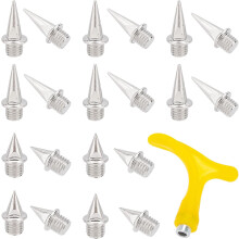 20 Stück 6,35 mm Hartstahl-Spikes für Laufbahn und Cross Country mit Spike-Schlüssel