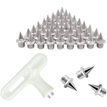 140 Stück 1/4 Zoll Track Spikes mit Spike-Schlüssel, Hartstahl-Ersatzspikes für Trackschuhe