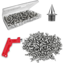 52er-Pack 6,35 mm Edelstahl-Spikes für Laufbahn und Cross Country mit Schraubenschlüssel
