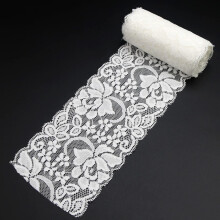 3" weißes Spitzenband, Spitzenstoff, Dekoration, elastisch, floral, Stretch, Nähen, Spitzenbesatz, 10 Yards